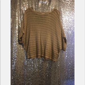 MOSSIMO Nude Crochet Dolman Sleeve Top